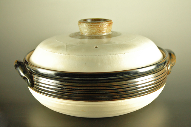 5～7人用】粉引き 12号特大土鍋 8L 直径37cm×41cm×高さ