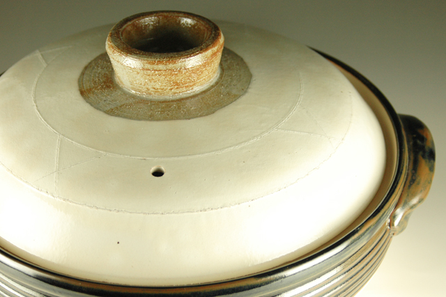 5～7人用】粉引き 12号特大土鍋 8L 直径37cm×41cm×高さ