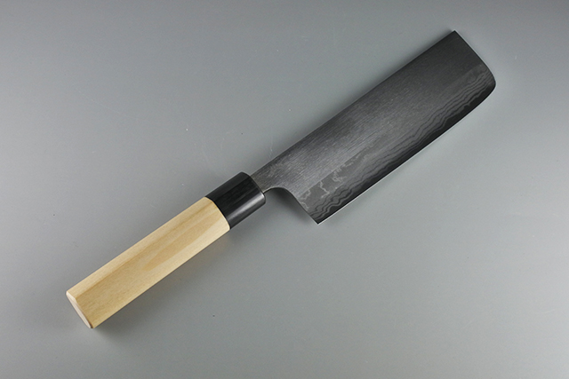 越前刃物】白龍 白二鋼 ダマスカス 菜切包丁 刃渡165mm 越前刃物】白龍 白二鋼 ダマスカス 菜切包丁 刃渡165mm