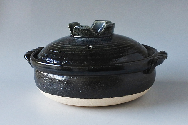 ルリ釉土鍋