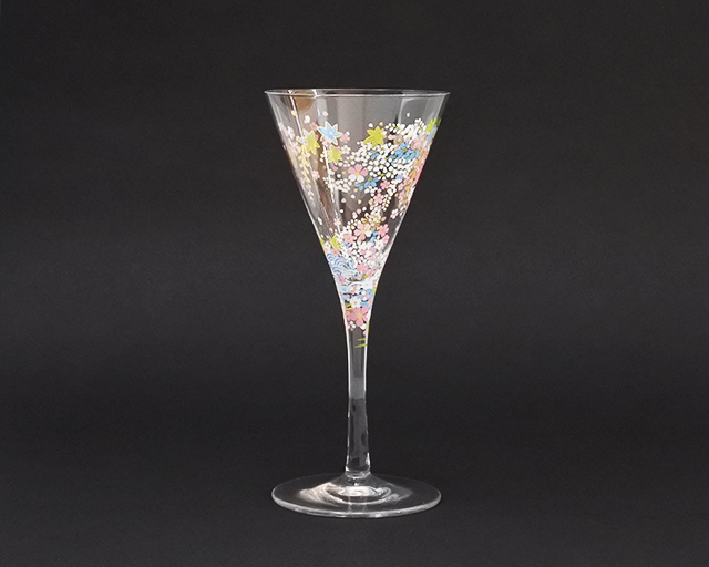 【日本製】冷酒・食前酒に 華づくしカクテルグラス 4oz 120cc 口径7．5cm×高さ16．5cm