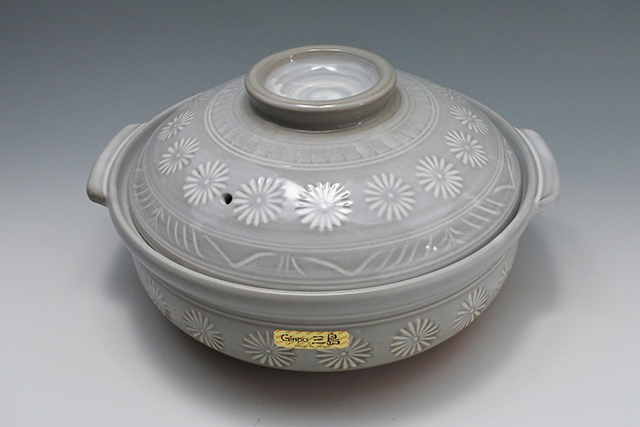５～６人用特大サイズ】日本製 銀峯三島11号深鍋 直火用 ３８ｃｍ×３４ｃｍ×（身）高さ１２ｃｍ ６リットル