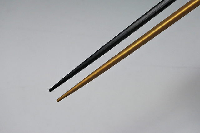 【オープニング大セール】 レターパック可》【日本製】木製 市松 利休 お取箸 27cm 金／銀 その他