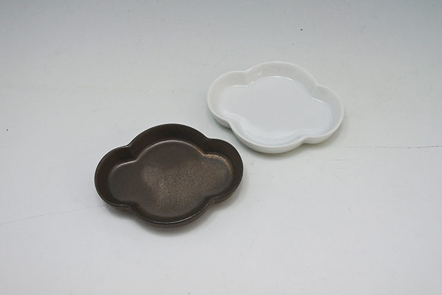 美濃焼】雲型豆皿 9．6cm×7．6cm×高さ1．8cm