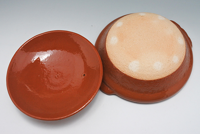 信楽焼】雲井窯 赤楽土鍋 直火用 7号（1～2人）／8号（2～3人