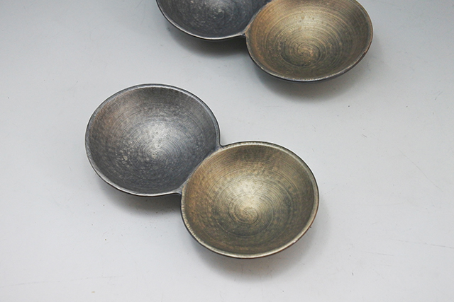 晶雲母金銀二組小皿