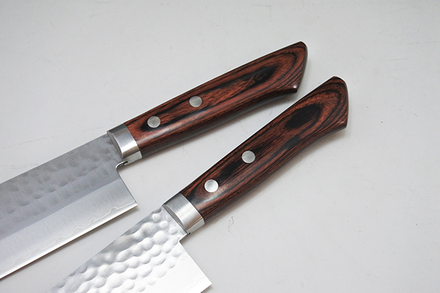 訓平作刻印ステンDPゴールド鎚目打 三徳 ／ 菜切