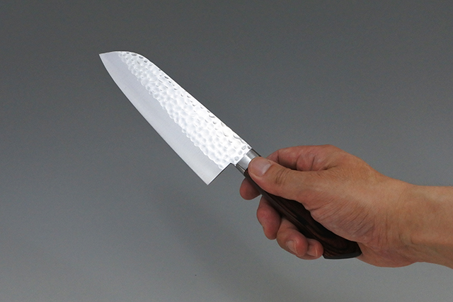 訓平作刻印ステンDPゴールド鎚目打 三徳 ／ 菜切