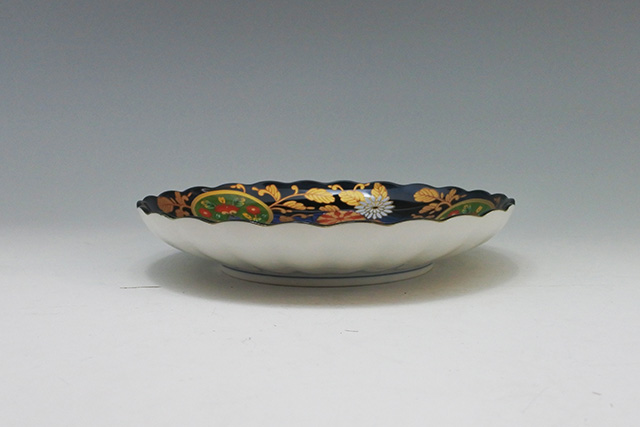 美濃焼】錦萬壽8寸皿 直径23．2cm×高さ4．1cm