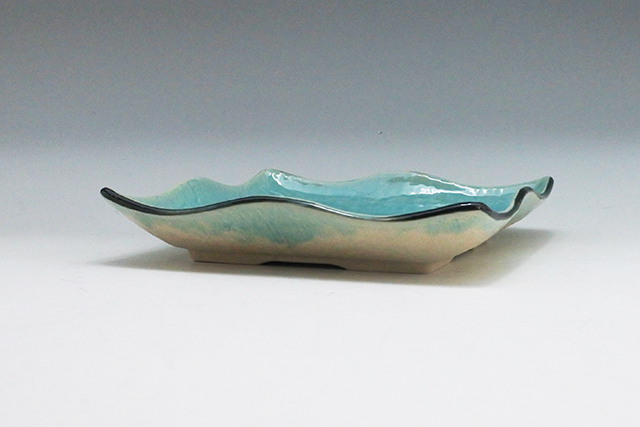 Washin 皿 スカイブルー 27cm たこから草4枚セット スカイブルー正角皿（大）