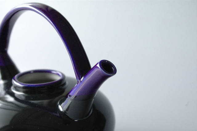 セット商品】黒釉ルリ掛両口冷酒器（400cc）＋黒釉ルリ掛平盃