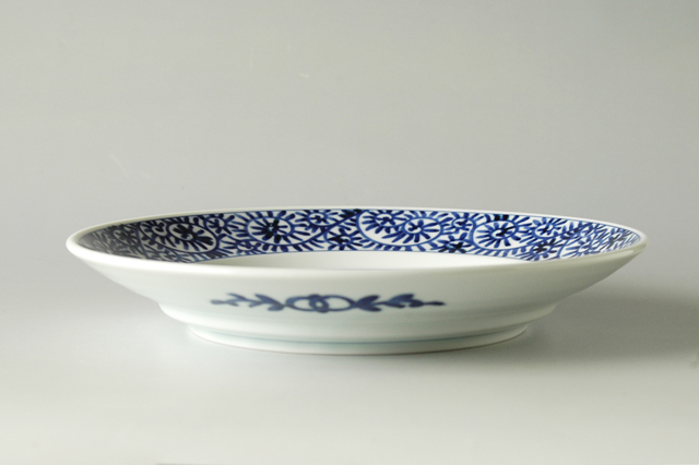 中国美術 粉彩唐草文鉢 幅約26.5㎝ タコオ 東さ6-1225① 美術品