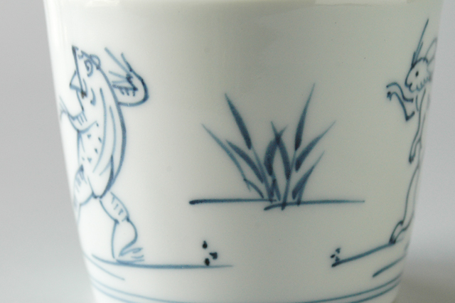 鳥獣戯画そば猪口