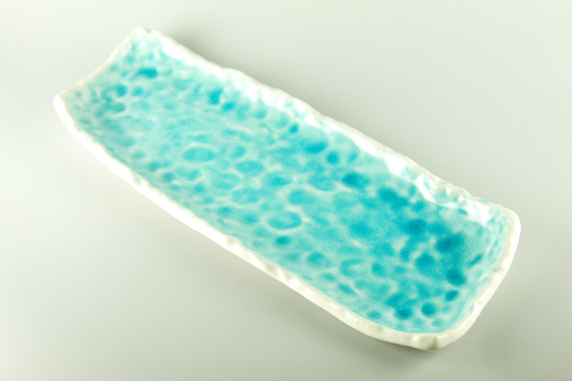 水色長皿