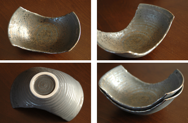 金結晶両切小鉢