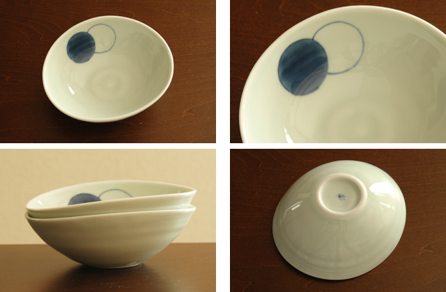 重ね丸紋楕円小鉢