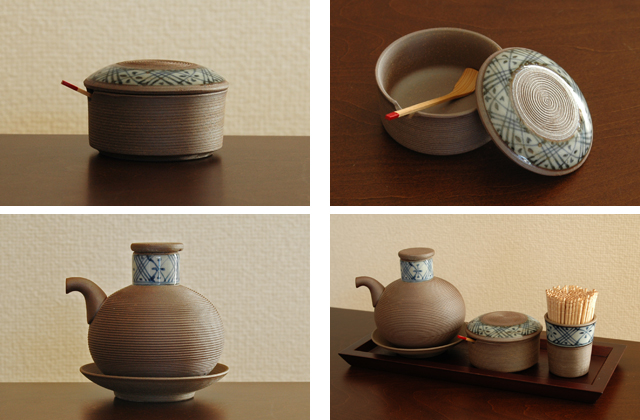 南蛮地紋からし入れ