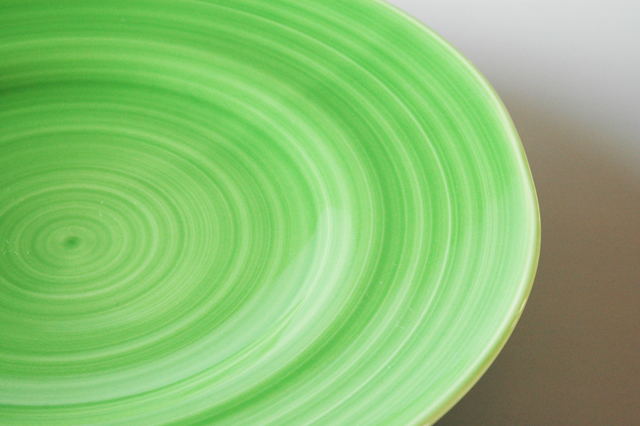 緑釉２７ｃｍ丸皿